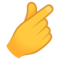 Hand with Index Finger and Thumb Crossed emoji on Emojione